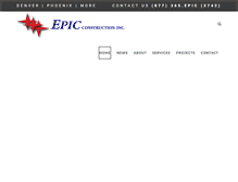 Tablet Screenshot of epic-construction.com